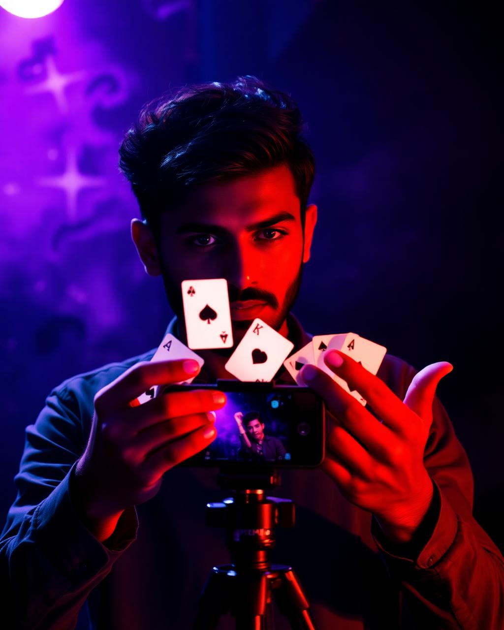 Indian woman showcasing her talent as a magician on TalentO